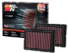 K&N Replacement Air Filter 05-09 Ferrari F360 11.125in O/S Length x 7.625 O/S Width x 1.313in H - 33-2494