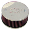 K&N Universal Custom Air Filter - Round 1.625in Flange / 1.625in ID / 2.75in Overall Height - 56-9097