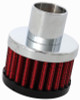 K&N Steel Base Crankcase Vent Filter/Breather 1in Vent OD x 2in OD x 1.5in Height - 62-1040