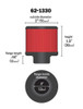 K&N Clamp On Rubber Base Crankcase Vent Filter 0.5in Flange ID 2in OD 1.5in Height - 62-1330