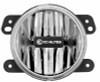 KC HiLiTES 07-09 Jeep JK 4in. Gravity G4 LED Light 10w SAE/ECE Clear Fog Beam (Pair Pack System) - 494