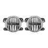 KC HiLiTES 10-18 Jeep JK 4in. Gravity G4 LED Light 10w SAE/ECE Clear Fog Beam (Pair Pack System) - 497