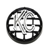 KC HiLiTES 4in. Round ABS Stone Guard for Rally 400 (Single) - Black w/White KC Logo - 7219