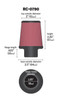 K&N Universal Chrome Filter 1 3/8 inch FLG / 2 1/2 inch Base / 2 inch Top / 2 1/4 inch Height - RC-0790