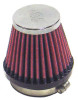 K&N Universal Chrome Filter 2.125 in Flange ID / 3in Base OD / 2in Top OD / 2.75in Height - RC-2340