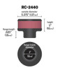 K&N Universal Round Clamp-On Air Filter 2in. Flange / 5-3/8in. OD / 2in. Height - RC-2440