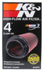 K&N Universal Rubber Filter 4inch FLG / 6inch OD-B / 4-5/8inch OD-T / 9inch H - RE-0870