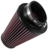 K&N Uni Oval Tapered Air Filter 3.5in 10 Deg. Flg / 3.25in T OW / 4.5in T OL / 5.75in B / 7in H - RF-1033