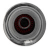 K&N Universal Air Filter Chrome Round Tapered Red - 4in Flange ID x 1.125in Flange Length x 9.5in H - RG-1002RD