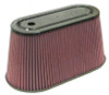 K&N Universal Air Filter with Carbon Fiber Top & Base-6in Base O/S W x 3.938in Top O/S W x 6in H - RP-5070