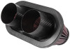 K&N Universal Air Filter - 3in Dual Flange / 10x5.125in Base / 6.375x3.0625in Top / 5.5in Height - RP-6101
