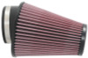 K&N Universal Clamp-On Air Filter 3-1/2in 10 Degree Flange 5-3/4in B 4-1/2in x 3-1/4in T 7in H - RU-1033