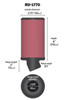 K&N Filter Universal Rubber Filter 2 7/16 inch 20 Degree Flange 3 3/4 inch OD 6 inch Height - RU-1770