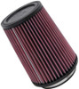 K&N Filter Universal Rubber Filter 4 inch Flange 5 3/8 inch Base 4 3/8 inch Top 7 inch Height - RU-2590