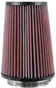 K&N Universal Rubber Filter Round Tprd 3.313in Flange ID x 4.75in Base OD x 3.5in Top OD x 6.5in H - RU-2710