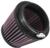 K&N Filter Universal Rubber Filter 3 1/2 inch Flange 5 inch Base 3 1/2 inch Top 4 inch Height - RU-2990