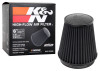 K&N Universal Rubber Filter Round Tapered 6in Flange ID x 7.5in Base OD x 5.25in Top OD x 8in Height - RU-3101HBK