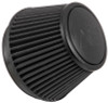 K&N Universal Rubber Filter Round Tapered 6in Flange ID x 7.5in Base OD x 5.25in Top OD x 6.75in H - RU-3106HBK
