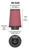 K&N Filter Universal Rubber Filter 3 1/2 inch Flange 4 5/8 inch Base 3 1/2 inch Top 7 inch Height - RU-3130