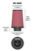 K&N Universal Round Tapered Filter 3 inch FLG / 5 inch Bottom / 4 inch Top / 7 7/8 inch Height - RU-4690