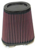 K&N Universal Rubber Filter Dual Flange Oval Tprd 3.75in Base O/S W x 3.438in Top O/S W x 6.75in H - RU-4710