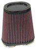 K&N Universal Rubber Filter Dual Flange Oval Tprd 3.75in Base O/S W x 3.438in Top O/S W x 6.75in H - RU-4710