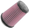 K&N Universal Rubber Filter 2-1/2in Flg / 4-1/2in OD B / 3-1/2in OD T / 6in H - Black Top - RU-5062XD