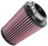 K&N Universal Rubber Filter 2-1/2in Flg / 4-1/2in OD B / 3-1/2in OD T / 6in H - Black Top - RU-5062XD