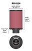 K&N Filter Universal Rubber Filter 3.5in Flange ID x 5in OD x 5.625in H - RU-5114