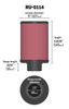 K&N Filter Universal Rubber Filter 3.5in Flange ID x 5in OD x 5.625in H - RU-5114