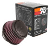 K&N Universal Round Clamp-On Air Filter 3in Flange ID x 6in Base OD x 4.625in Top OD x 3in Height - RU-5288