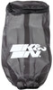 K&N Filter Wrap Drycharger Oval Tapered Black - 3.25in Base I/S Width x 2.5in Top I/S Width x 7in H - SN-2560DK