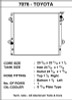 CSF 06-14 Toyota FJ Cruiser 4.0L / 03-09 Toyota 4Runner 4.0L / 2010 Toyota 4Runner 2.7L Radiator - 7076