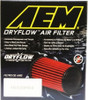 AEM Dryflow Air Filter Conical 5.5in Base OD x 4.75in Top OD x 5in Height - 21-203DOSK
