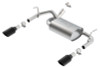 Borla 12-14 Jeep Wrangler JK 2/4Dr Rr Section ATAK Single Square Rlld Angle-Cut Black Chrome Exhaust - 11860BC