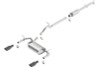 Borla 12-16 Jeep Wrangler 3.6L AT/MT 4DR 4WD S SQ RL AC SR 2.5in 2in TIP 3.5inx3.28in Black Chrome - 140459BC