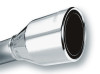Borla 2.5in Inlet 4.5in Round Rolled Angle Cut Phantom X 7.75in Long Embossed Universal Exhaust Tips - 20247