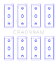 King Fiat Tempra / 146 (Size 010) Rod Bearing Set - CR4099AM010