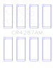 King Acura B18C1/B18C5 L4 / Honda 110CI DOHC (Size +0.50) Rod Bearing Set - CR4287AM0.5