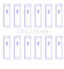 King Mitsubishi 6G74 3000GT/Dodge Stealth (Size 0.75) Performance Rod Bearing Set - CR6735AM0.75