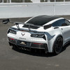 EOS ZR1 ZTK Extended Rear High Wing Spoiler - Carbon Fiber - C7 Corvette GS / Z06 (SPOILER-794WIDE-BKCF_BRACKET-204-EXTENDED)