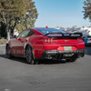 EOS Rear Spoiler w. Carbon Fiber Wickerbill - Matte Black - 24+ Mustang S650 (SPOILER-891-ABS_SPLITTER-752-BKCF)