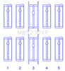 King 03-05 Dodge Neon SRT4 2.4L (Size 0.50 Oversized) Performance Main Bearing Set - MB5270XP0.5