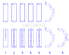 King Ford 281CI/330CI 4.6L/5.4L V8 (Size +0.5) Main Bearing Set - MB5280SI0.5