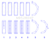 King Ford Prod. V8 4.6L/5.4L (Size .026) Performance Main Bearing Set - MB5280XP.026