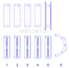 King Ford 281CI 4.6L V8 (Size STD) Main Bearing Set - MB5281SI