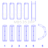 King Ford 281 4.6L SOHC 16V Performance Main Bearing Set - Size STD - MB5353XP
