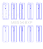 King Acura D16A1 / 97-01 Honda H22A4 / 98+ F23A (Size 0.25mm) Performance Main Bearing Set - MB5568XP0.25