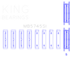 King Subaru FA/FB Main Bearing Set - Size STD - MB5745SI