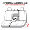 Covercraft 21-24 Ford F-150 Polycotton SeatSaver Custom Second Row Seat Covers - Misty Grey - SS8521PCCT Photo - out of package